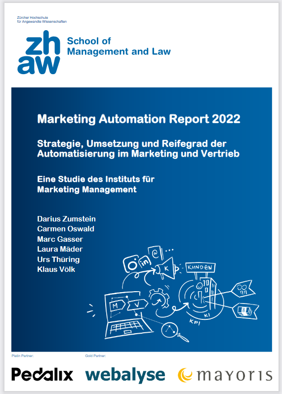 Mayoris contributes to the ZHAW Marketing Automation Report 2022 - Mayoris AG